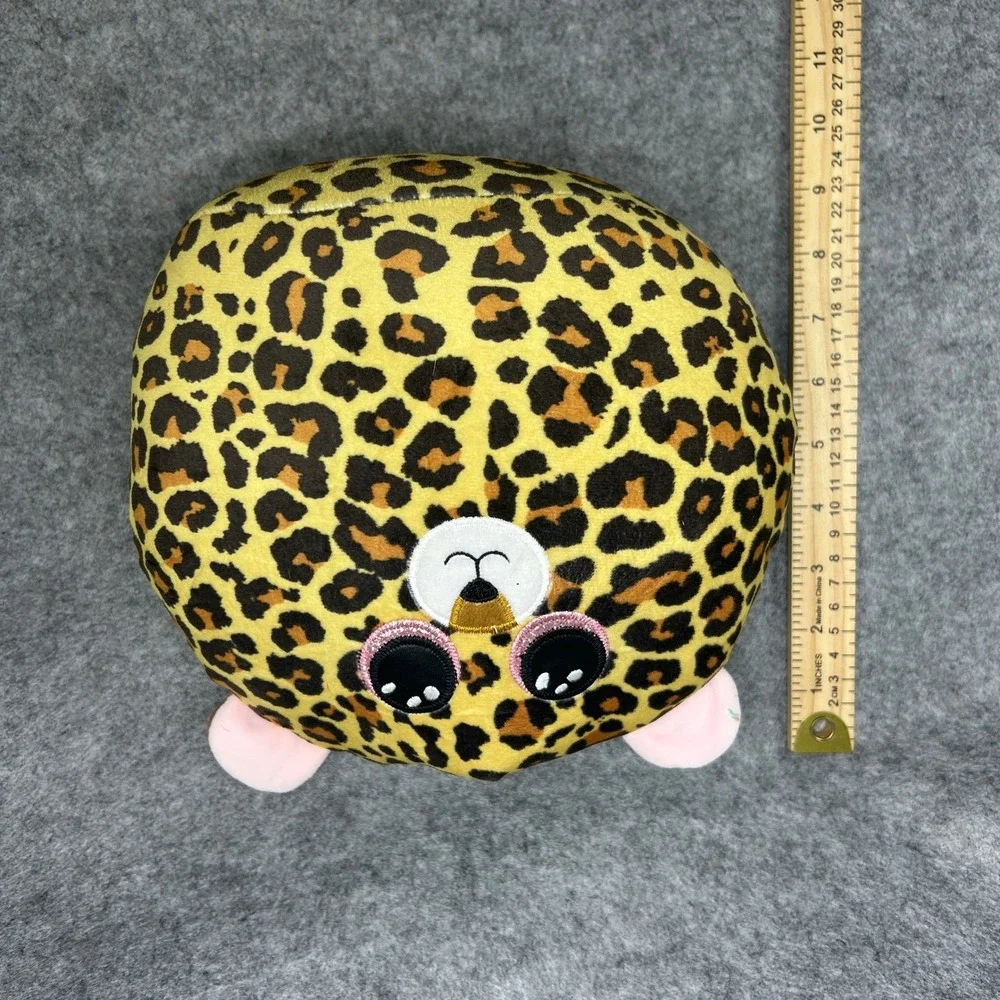 Ty Unisex Livvie Leopard Squish-a-Boo Plush 9in Yellow Spotted Soft Toy
